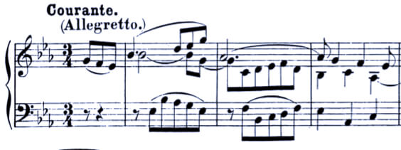 Mozart Suite 3. Courante K 399