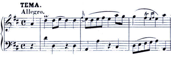 Mozart 7 variations K 25