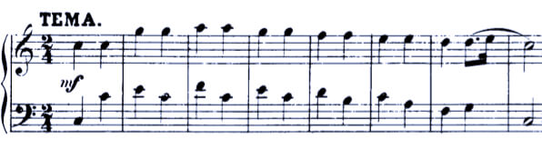 Mozart 12 variations K 265