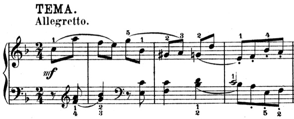 Mozart 6 variations K 54
