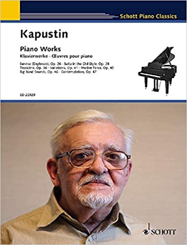 「カプースチン：ピアノ作品集」（ショット・ミュージック社）の表紙