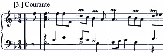 Bach Prelude and Partita 833 Courante