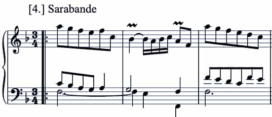 Bach Prelude and Partita 833 Sarabande