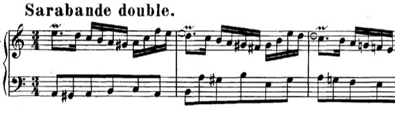 Bach Suite 818 Sarabade double