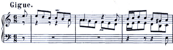 Bach Suite 818 Gigue