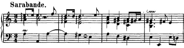 Bach Suite 818a Sarabande