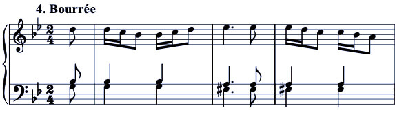 Bach Suite 822 Bourree