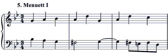 Bach Suite 822 Menuet 1