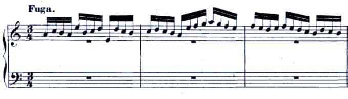 Bach Fantasia and Fugue BWV 944 Fugue