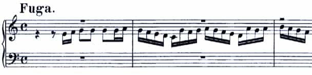 Bach Sonata BWV 966-2. Fugue