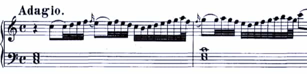 Bach Sonata BWV 966-3. Adagio - Allegro