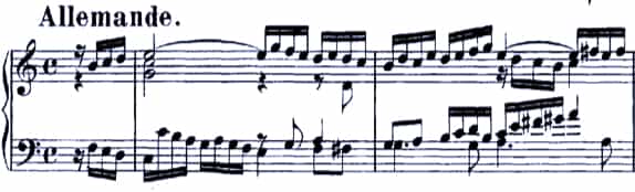 Bach Sonata BWV 966-4. Allemande