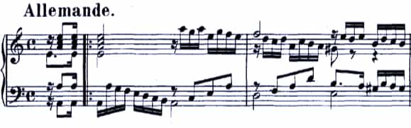 Bach Sonata BWV 965-4. Allemande