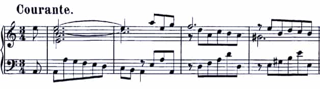Bach Sonata BWV 965-5. Courante