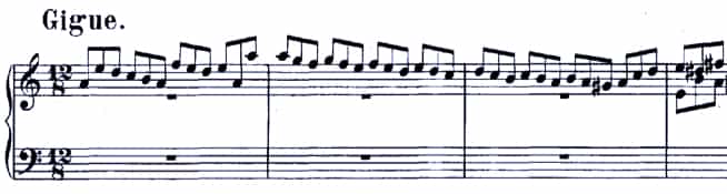 Bach Sonata BWV 965-7. Gigue