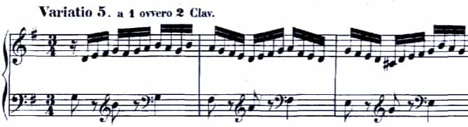 Bach Goldberg Variations BWV 988, Var. 5