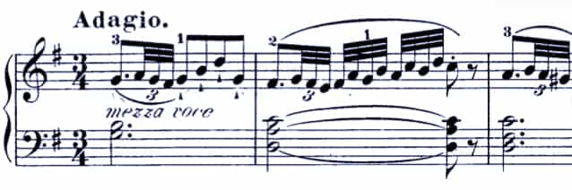 ハイドン：ピアノソナタ ホ短調 Hob. XVI:34 第2楽章の難易度