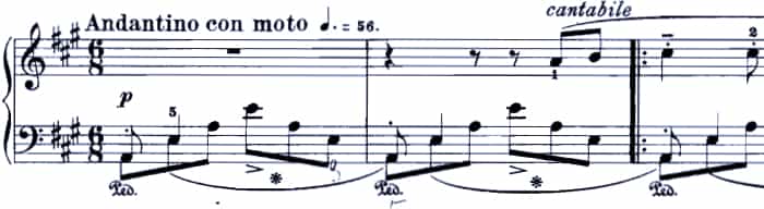 ブルグミュラー：18の練習曲 14. ゴンドラの船頭歌 難易度