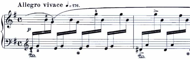 ブルグミュラー：18の練習曲 8. アジタート 難易度